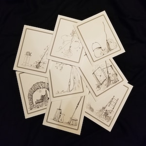 Cartes de correspondance Witches Besom Sabbat