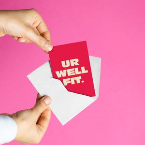 Carte de voeux texte Saint Valentin UR WELL FIT