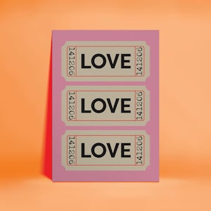 Cartão de felicitações de Dia dos Namorados AMOR AMOR AMOR