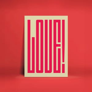 Tarjeta de felicitación de AMOR para el día de San Valentín