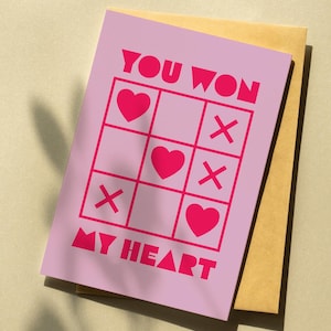 Carte de voeux pour la Saint-Valentin, tu as gagné mon coeur