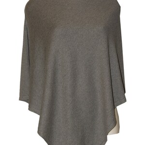 Poncho in Pure Cotton Dark Grey