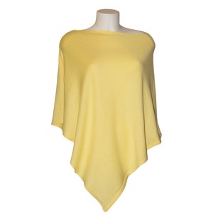 Poncho in Pure Cotton Banana Yellow