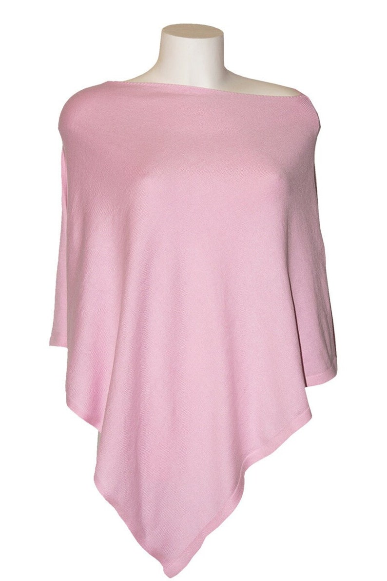 Poncho aus reiner Baumwolle Rosa