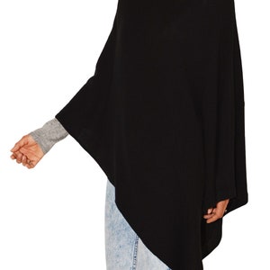 Poncho classique en mélange de cachemire Cape/capuche en cachemire pour femmes Pardessus en mélange de cachemire pour femmes Fabriqué en Italie image 5