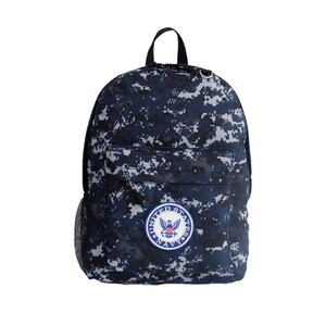 Navy blue new arrivals camo backpack