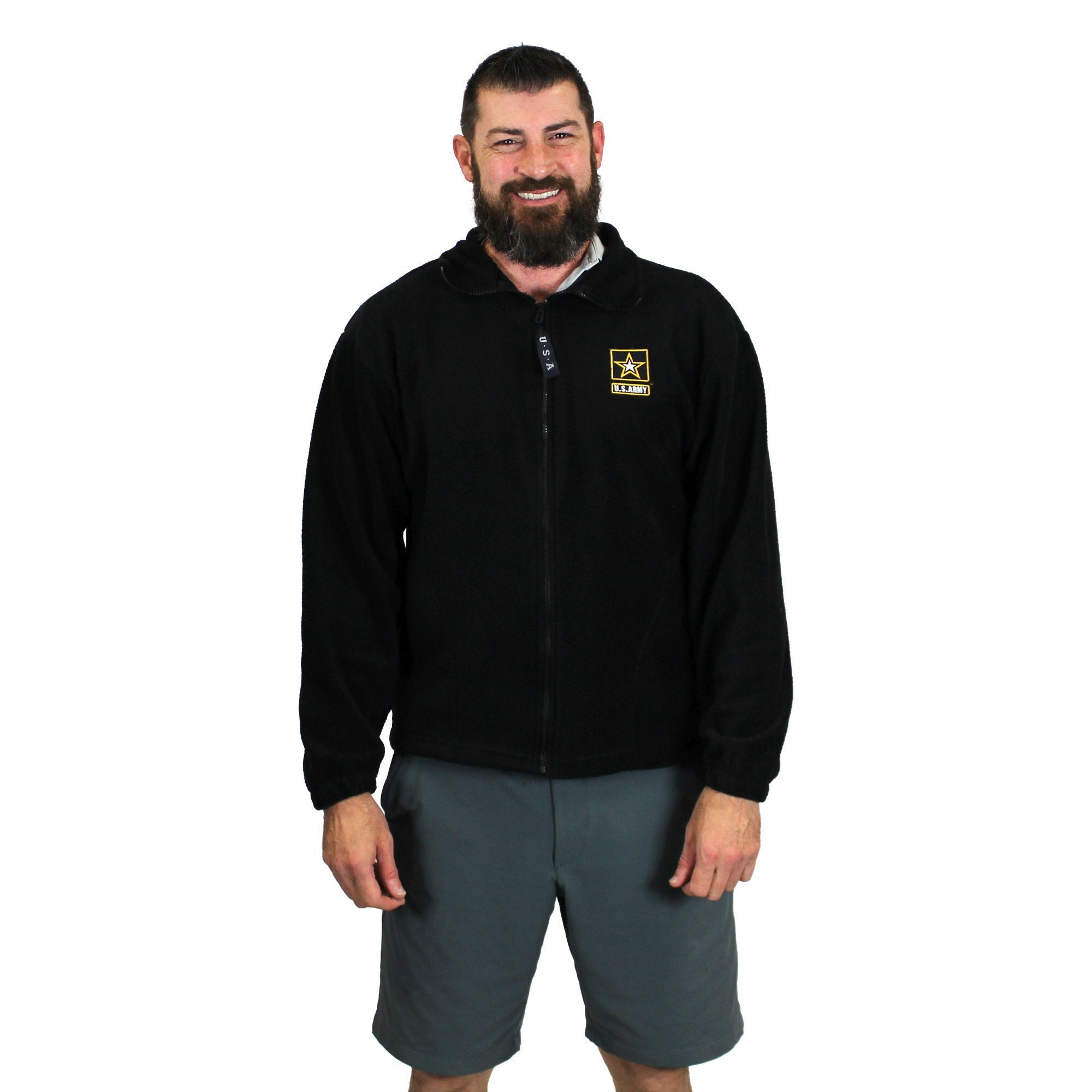 USA Made Fleece Jacket Army - Etsy
