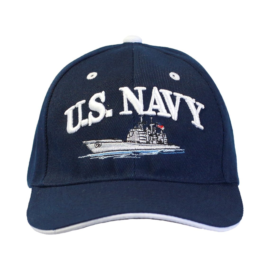 Embroidered US Navy Cap With Ship Etsy