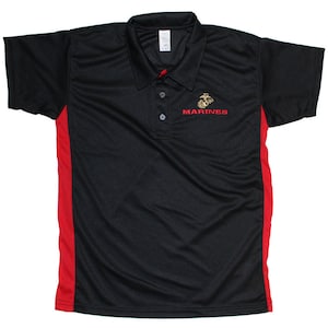 US Marines Officially Licensed Embroidered Made in the USA Performance Polo Shirt