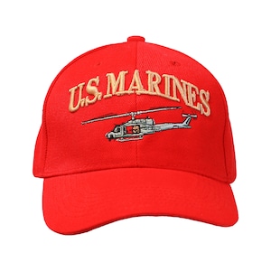 Embroidered US Marines Cap with Huey Helicopter