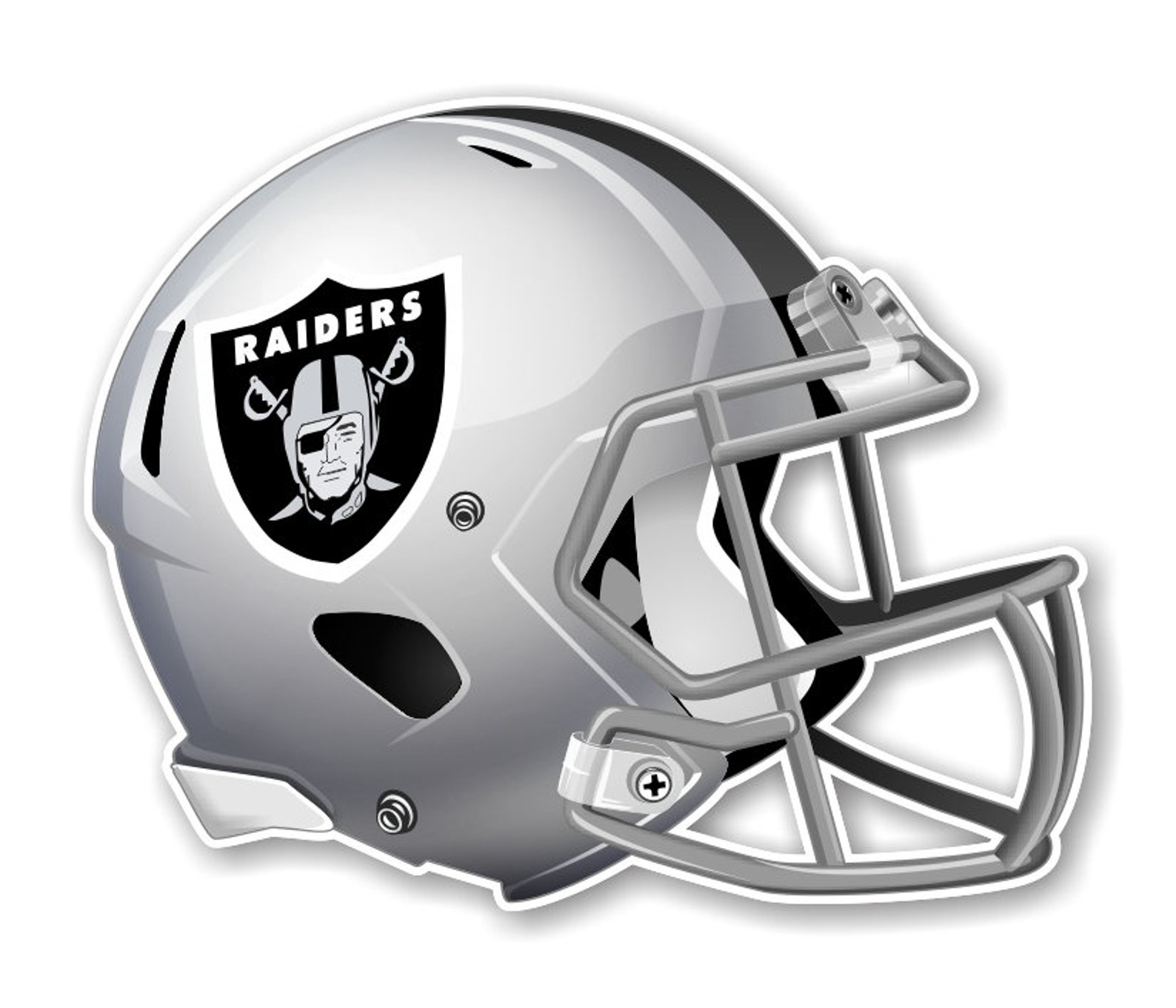 Las Vegas Raiders Football Helmet Decal Etsy