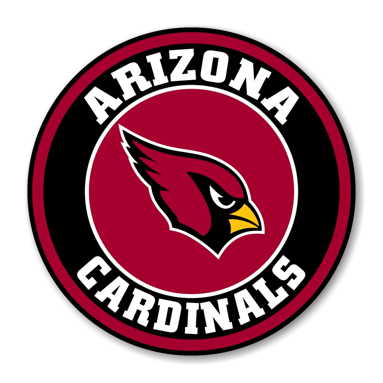 Arizona Cardinals Round Decal | Etsy