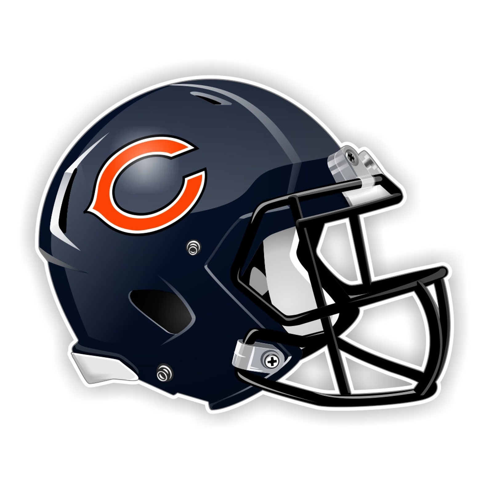 Chicago Bears Football Helmet Decal | Etsy