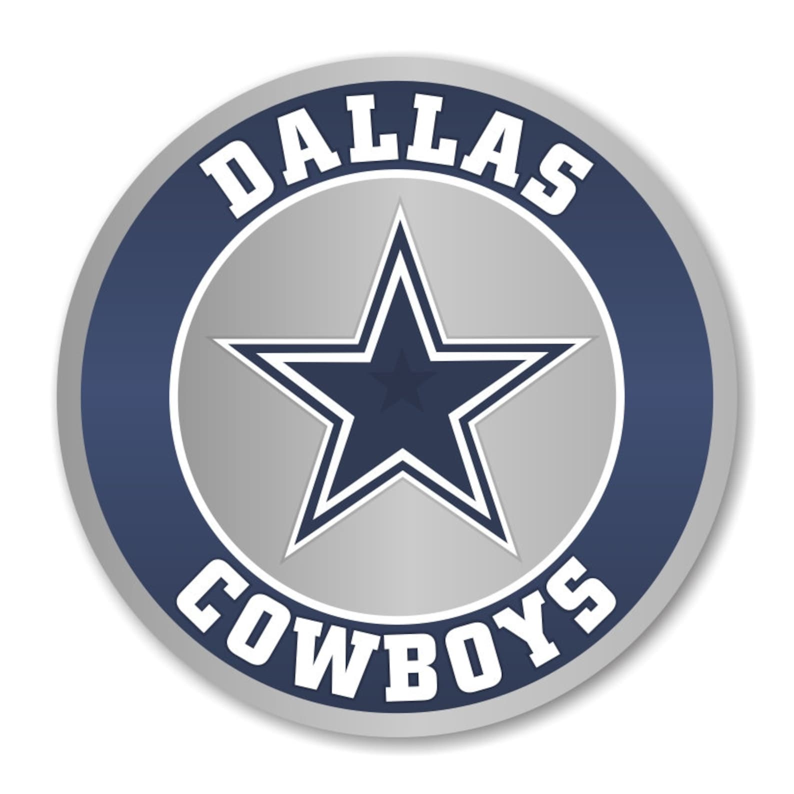 Dallas Cowboys Round Decal Etsy