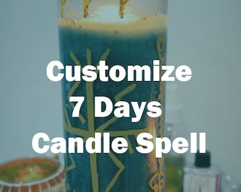 Customize 7 Days candle spell with photos and daily updates = Same Day Casting = witchnpolar