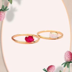 Opal Ring, 14k Solid Gold Opal Ring, Dainty Opal Ring, White Opal Ring, Opal Ring For Women, Opal Jewelry, Christmas Gift Jewelry