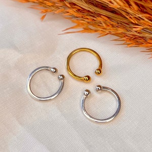 Fake Piercing, Set Of 2 Ear Cuffs, Ear Cuff No Piercing, Ear cuff, Fake Earring, 14K Solid Gold Ear Cuffs, Gold Ear Cuff Hoop Ear Cuffs