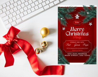Invitación a la fiesta de Navidad del trabajo