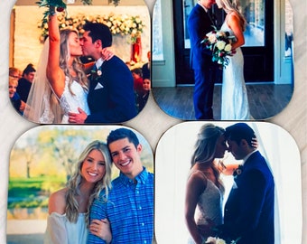 Personalized Photo Coasters | Customizable | Keepsake | Wedding | Birthday | Artwork | Anniversary | Gift |