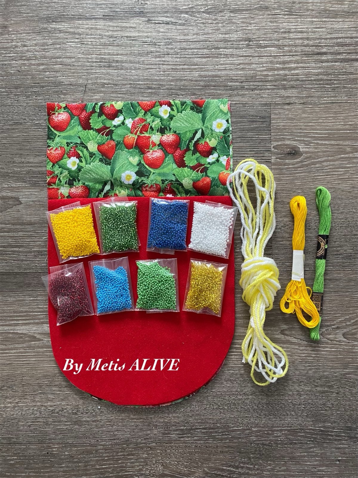 DIY Beaded Pouch Kit with beading video tutorial Metis Etsy