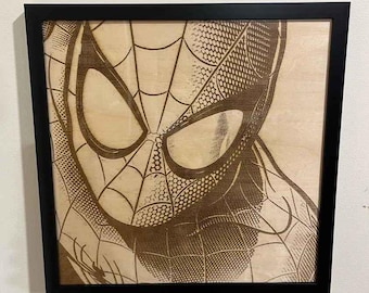 Spider-Man Framed Wood Engraving Marvel Super Hero