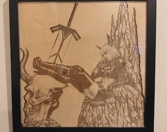 Marvel Comics Magik Framed Wood Engraving Super Hero