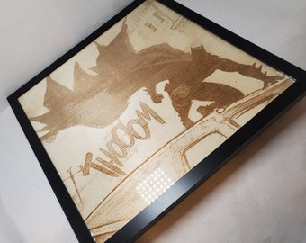 Batman Comic Wood Engraving
