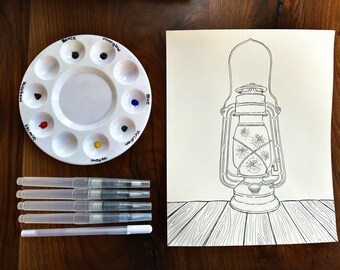 Firefly Laterne Aquarell Malseite