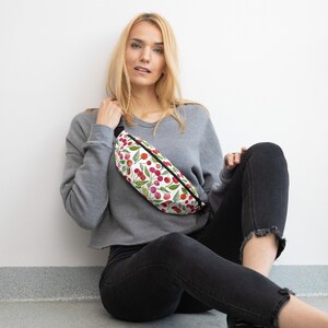 Kirsche Bauchtasche, unisex, Umhängetasche, Geldbörse, Kirschen, Door County, einzigartig, Geschenk für Sie, Ihn, Freundin, Frau, Mädchen
