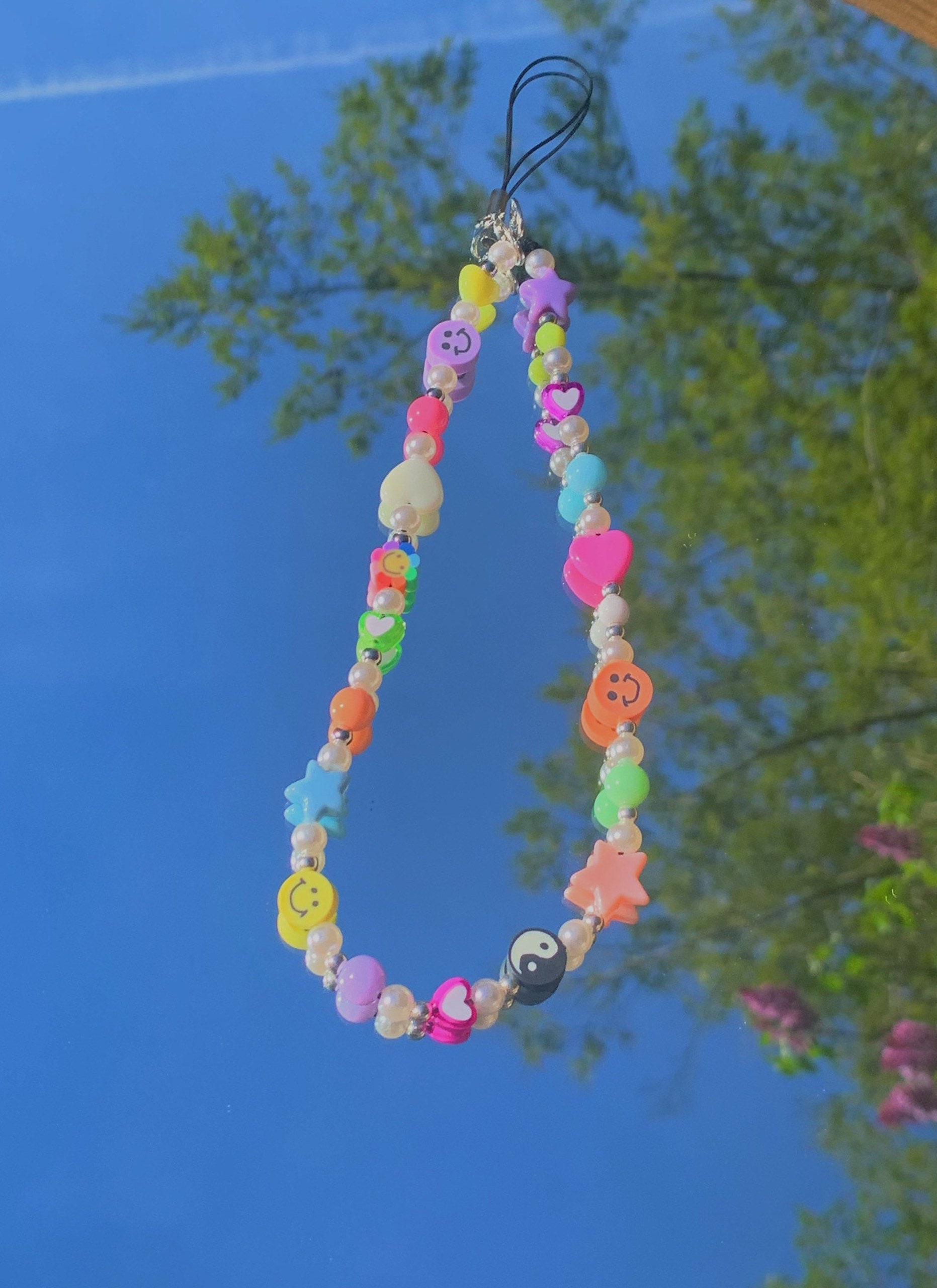 Rainbow Aesthetic Yk2 Beaded Phone Charm VARIATION 1 Etsy