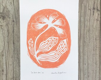 Le Petit Ami | Original Linocut Print