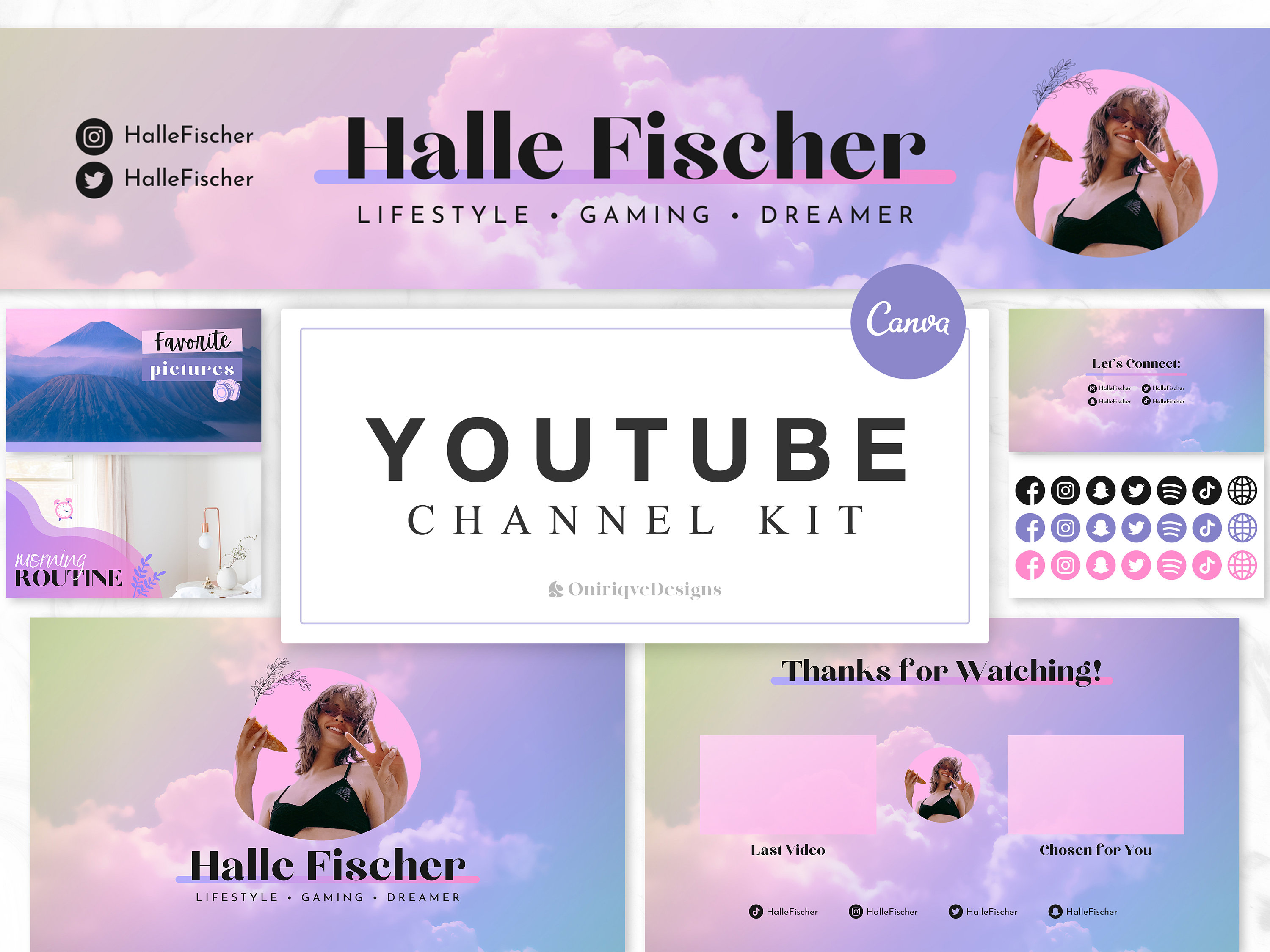 Youtube Channel Kit Editable Youtube Banner Intro 2 - Etsy