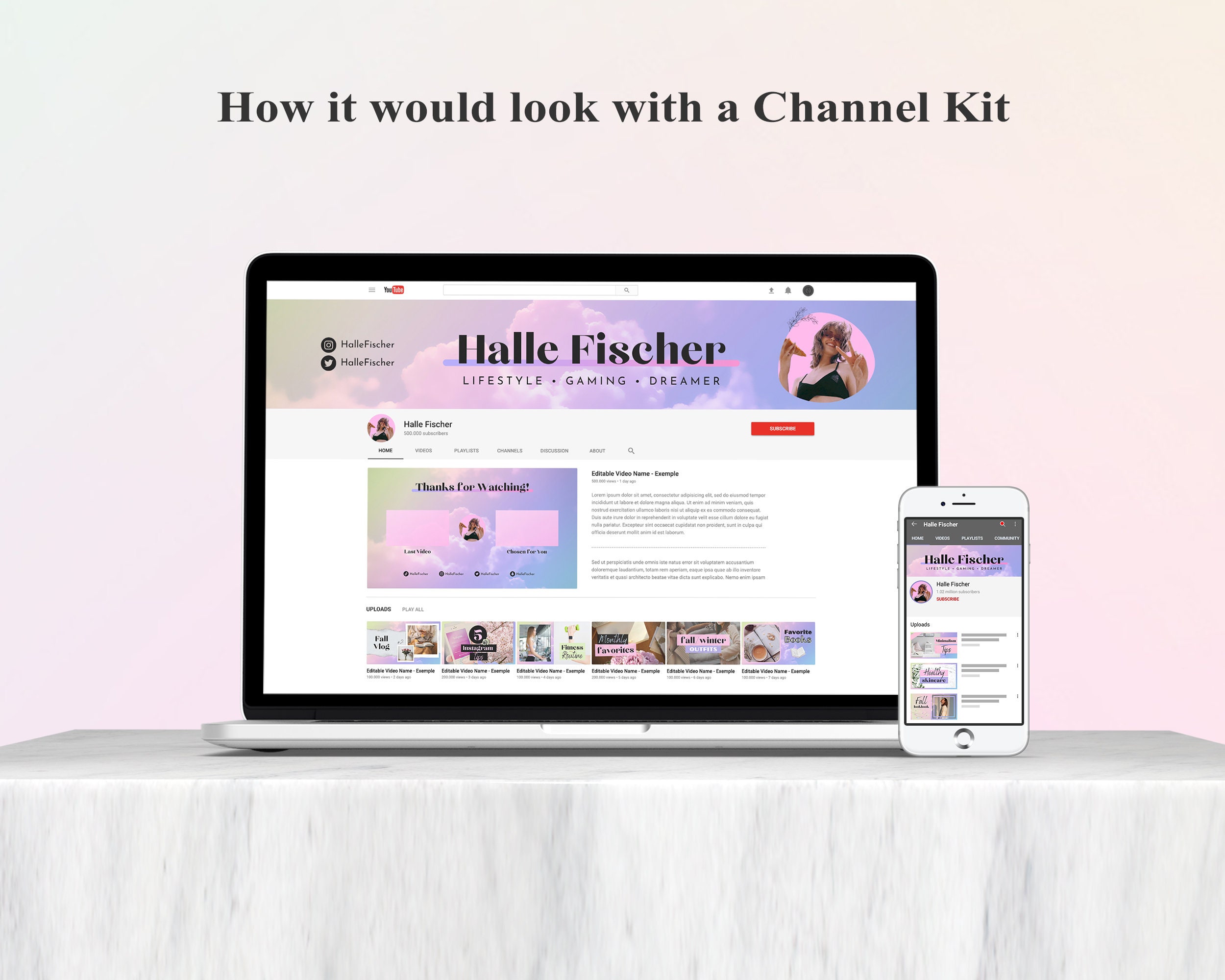 Youtube Thumbnail Kit | 20 Thumbnails Editable in Canva | Youtube ...
