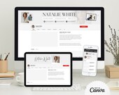 Minimalist Gray YouTube Banner Templates: Editable Canva Layout (Digital Download)