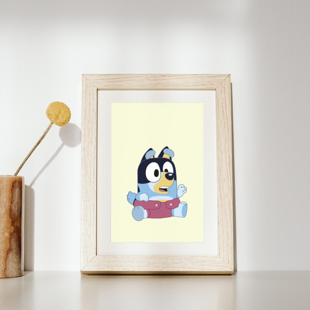 Baby Bluey Nursery Decor Wall Art Digital Download Baby Etsy