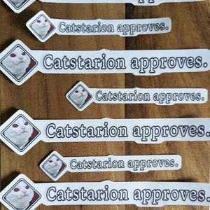 Catstarion 承認! ネコのひねりを加えた、バルダーズ ゲートにインスパイアされたステッカー! BG3 キャラクター アート、RPG、アーキタイプ、DnD ステッカー