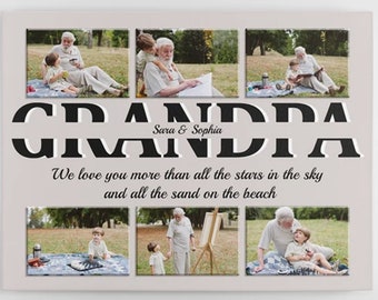 We love Grandpa Picture Frame, Personalized Gift for Grandpa from grandkids, Picture Frame Gift for Grandpa, Father's Day Gift