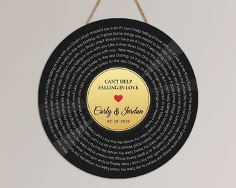 1st 2nd 3rd 5th 10th 20th Anniversary Gift Wedding Anniversary Gift, Mr & Mrs Framed Lyrics Print, Any Song, Any Artist, Valentines Day Gift