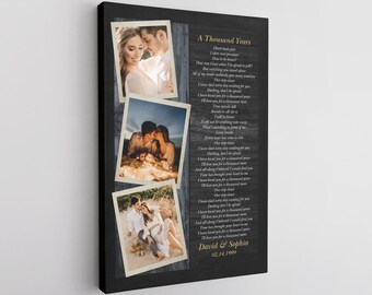 Personalized 10th Wedding Anniversary Gifts: Vinyl Record with Song Lyrics - Traditional, Meaningful, Sentimental, Romantic, Keepsake Frame