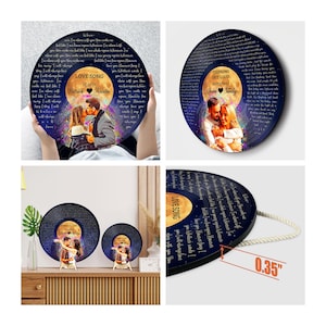 Letrero personalizado con foto y letra de canción: Regalo personalizado de aniversario o boda para parejas.