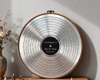 First (1st) Wedding Anniversary Gifts: Vinyl Record with Song Lyrics - Traditional, Meaningful, Sentimental, Romantic, Keepsake, Wonderful