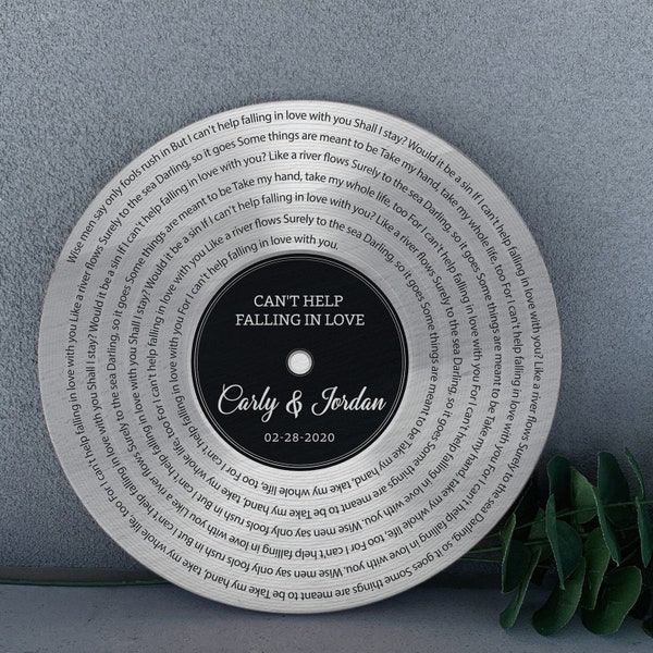 Custom Song Lyrics Sign est Date | Steel Anniversary Gift for Him | Personalized Wedding Gift | Wood Gift for Men | 11th Anniversary Gift