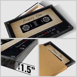 Personalized Song Lyrics Cassette Tape Canvas Wall Art #C6 zdjęcie 5