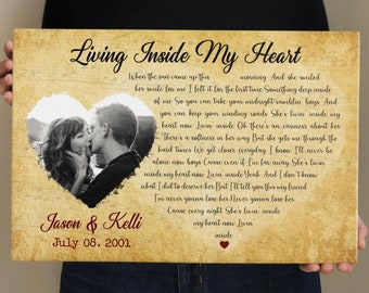 PERSONALIZED WEDDING SONG - Lyric Picture Frame/ First Dance Picture Frame/ Gift for Bride and Groom, Wedding song, First dance gift