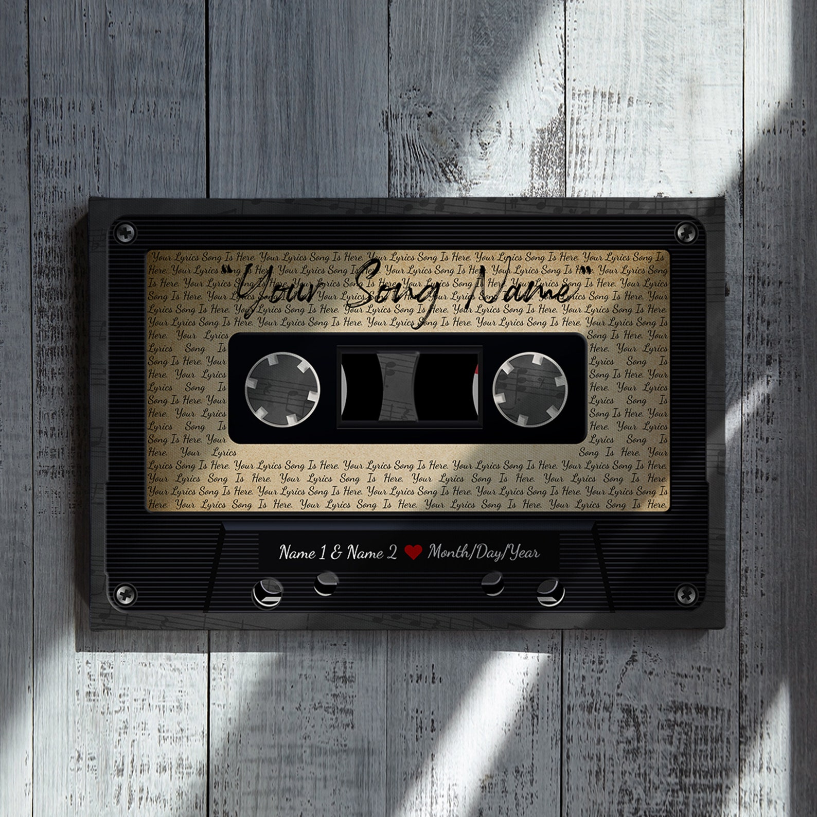 Personalized Music Song Lyrics Cassette Tape Canvas Wall Art Etsy