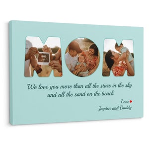 Mothers Day Gift From Daughter Personalized Picture Frame Gift For Mom Photo On Canvas Mothers Day Gift Box Mom Gifts Mothers Day Wood Sign