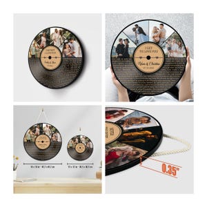 Custom Framed Vinyl Record Sign – Personalized Song Lyrics, Wedding Anniversary Gift, Unique Music Wall Art  #T1