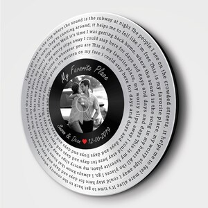 20th Anniversary Gift for Him, Unique Platinum Sound Wave Art Keepsake #T3 image 3