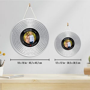 20th Anniversary Gift for Him, Unique Platinum Sound Wave Art Keepsake #T3 image 5