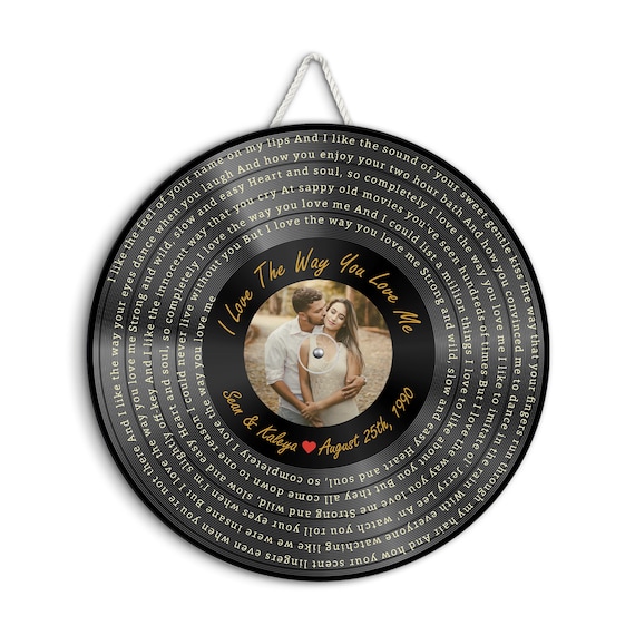 Personalized Vinyl Record Music Art – Custom Couple Anniversary Gift, Song Lyrics Print, Music Decor Sign, Custom Anniversary Song Gifts